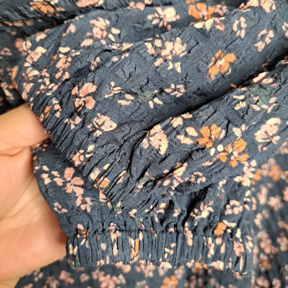 Hatch Collection The Kelsey Maternity Ruffled Dress Painted Floral Size 0 - Picture 7 of 16